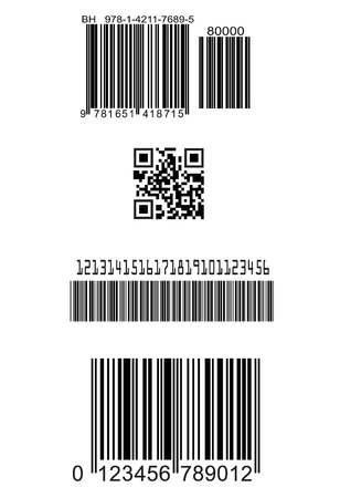 Set of fake barcodesのイラスト素材