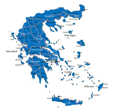 Greece mapのイラスト素材