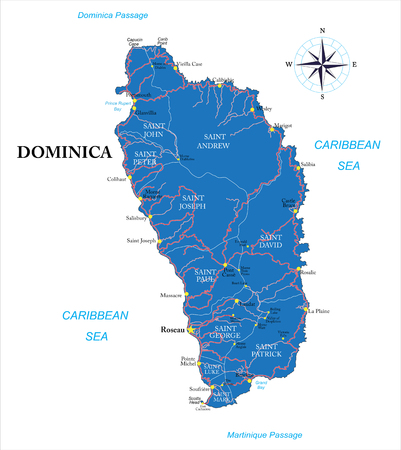 Dominica mapのイラスト素材