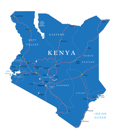Kenya mapのイラスト素材