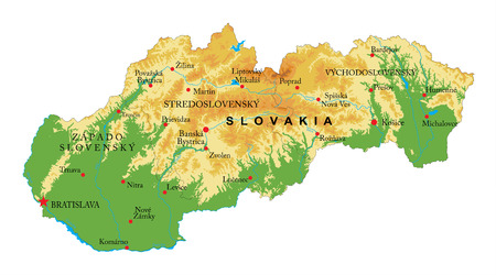 Slovakia relief mapのイラスト素材
