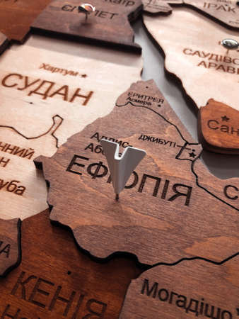 Map of the world with city designations.の写真素材