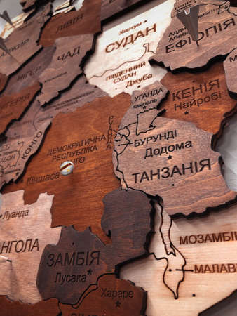 Map of the world with city designations.の写真素材