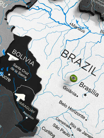 Map of the world with city designations.の写真素材