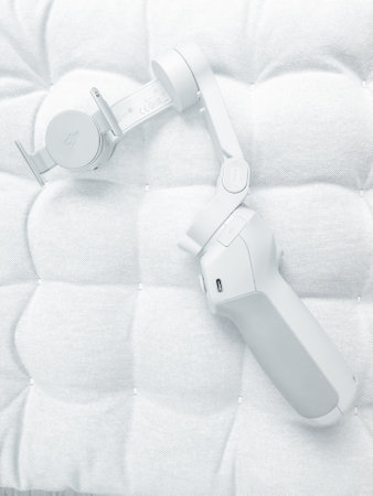 Kyiv-Ukraine-26.01.2021 Camera stabilizer on the tableのeditorial素材