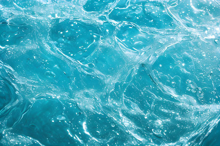 Very beautiful ice texture with a unique pattern.の写真素材