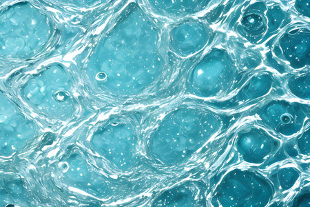 Very beautiful ice texture with a unique pattern.の写真素材