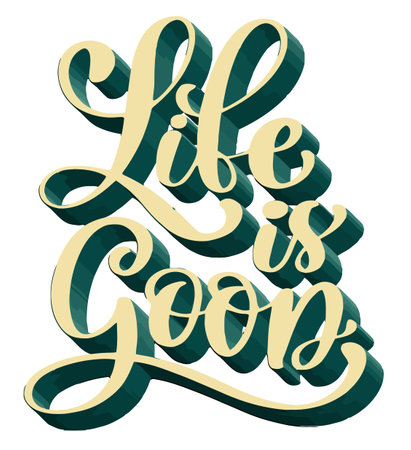 Life is goon, large t-shirt print.のイラスト素材