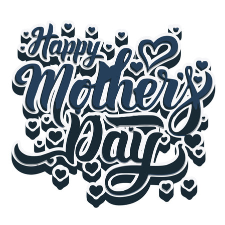 Happy mothers day, large t-shirt print.のイラスト素材