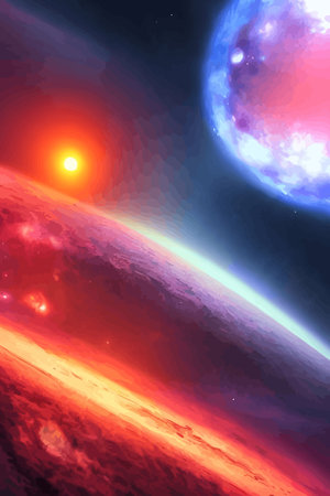 Large outer space and starsのイラスト素材