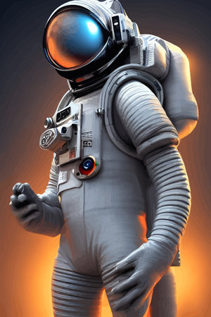 Astronaut flies in outer spaceのイラスト素材