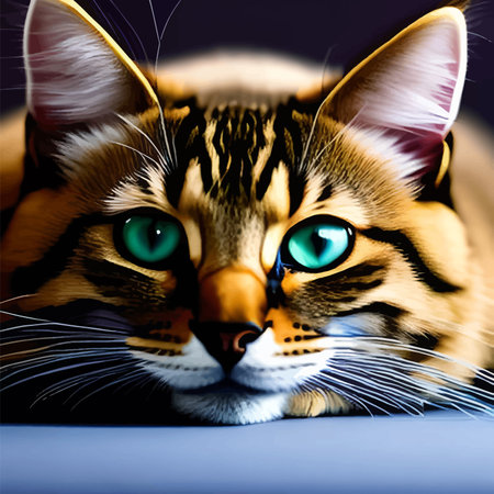 Beautiful Red Cat Portraitのイラスト素材