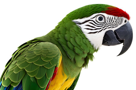 Funny Parrot on a white background.の素材