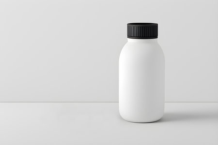 Beautiful sports bottle - flask, without inscriptions, isolated.の素材
