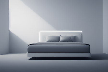 Concept design of a beautiful futuristic bed minimalismの素材