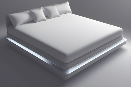 Concept design of a beautiful futuristic bed minimalismの素材