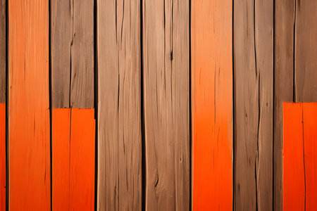 Beautiful wood texture, orange color, mockup.の素材
