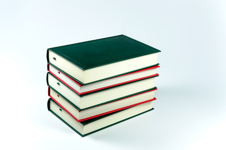 Stack of books isolated on whiteの写真素材