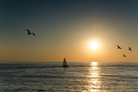 Sailboat at sunrise