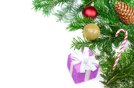 Christmas decoration with space for textの写真素材