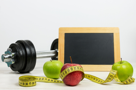 Exercise, diet and fitness conceptの写真素材
