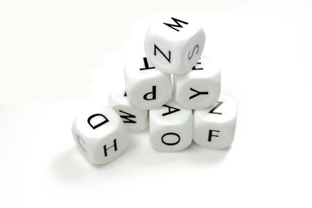 Dices with lettersの写真素材