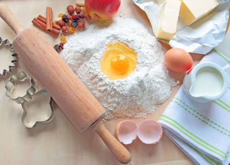 Baking cake ingredients