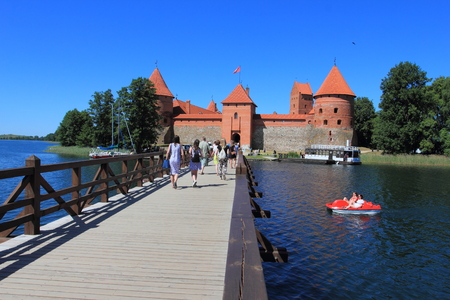 Trakai Island Castle is an island castle located in Trakai, Lithuania on an island in Lake Galve. The castle is sometimes referred to as "Little Marienburg".のeditorial素材