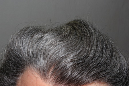 Gray hair menの写真素材