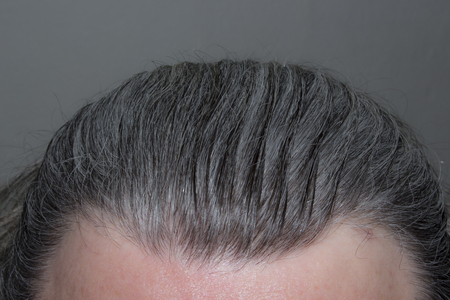 Gray hair menの写真素材