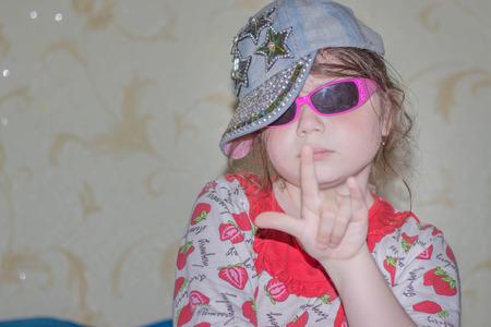 Portrait of a girl rapper