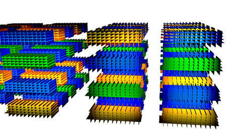 Grid cool 3Dの写真素材