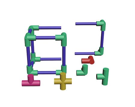 Build a plastic lattice 3Dの写真素材