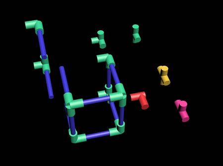 Build a plastic lattice 3Dの写真素材