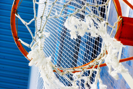 mesh basket for basketballの写真素材