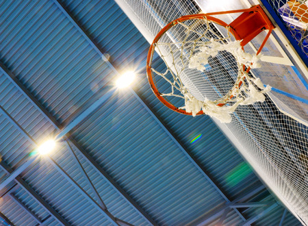 mesh basket for basketballの写真素材