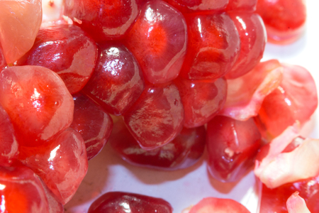 close-up of pomegranate seedsの写真素材