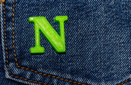 different parts of old jeans background or textureの写真素材
