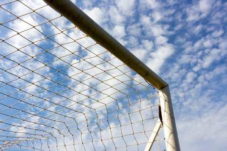football goal of the stadium in the open airの写真素材
