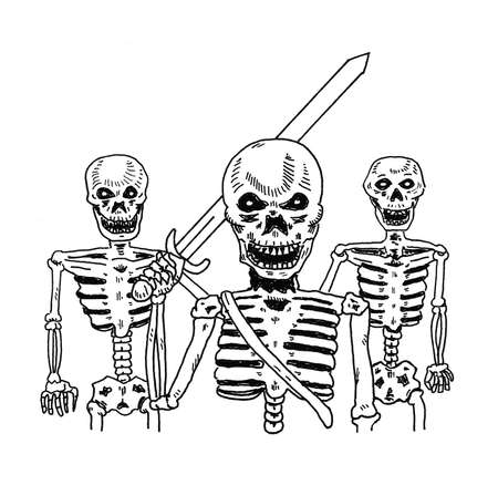 Skeletonsのイラスト素材
