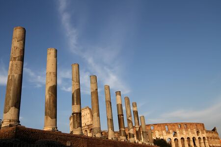 Detail from the Roman Forum in Rome, Italy