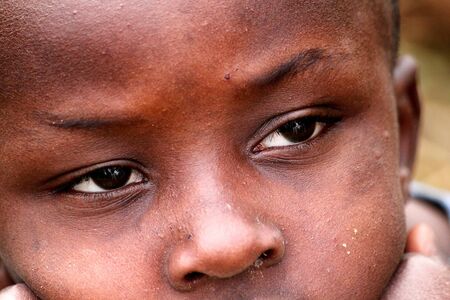 Mayange, Rwanda, January 6, 2012 - Unidentified boy from the UN Millenium village. It is a village...