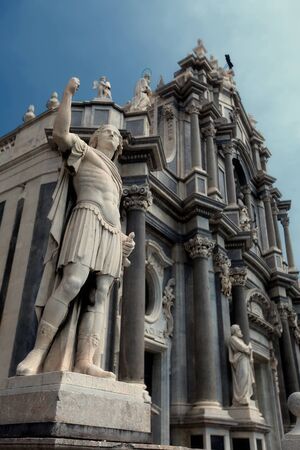Catania cathedrail in Sicilyの写真素材