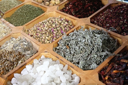 Spices on the Middle East marketの写真素材