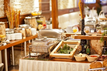 Food in restaurantの写真素材
