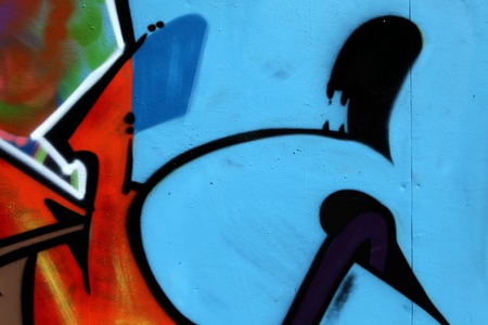 Lisbon, Portugal - April 1, 2011: Detail of the graffiti on the wall in Lisbon, Portugalのeditorial素材