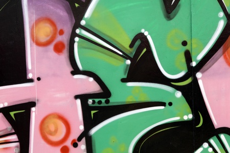 Lisbon, Portugal - April 1, 2011: Detail of the graffiti on the wall in Lisbon, Portugalのeditorial素材