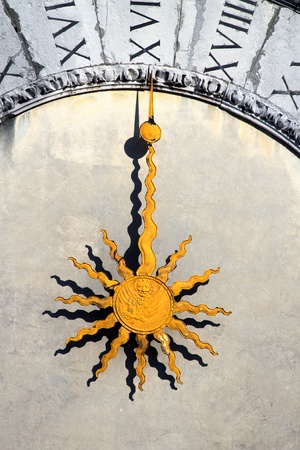 Clock on Church of Santi Apostoli, Veniceの写真素材