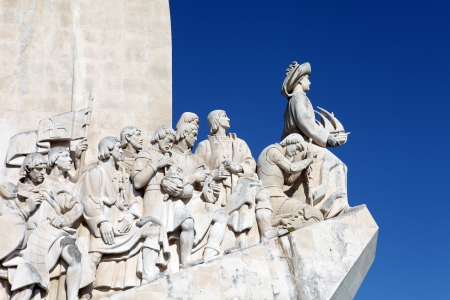 Lisbon, Portugal, March 30, 2011 - Padrao dos Descobrimentos (Monument of the Discoveries) in Lisbon. This 52 metre-high monument was built for the World Fair in 1940.のeditorial素材
