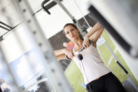 Young woman training in the gym